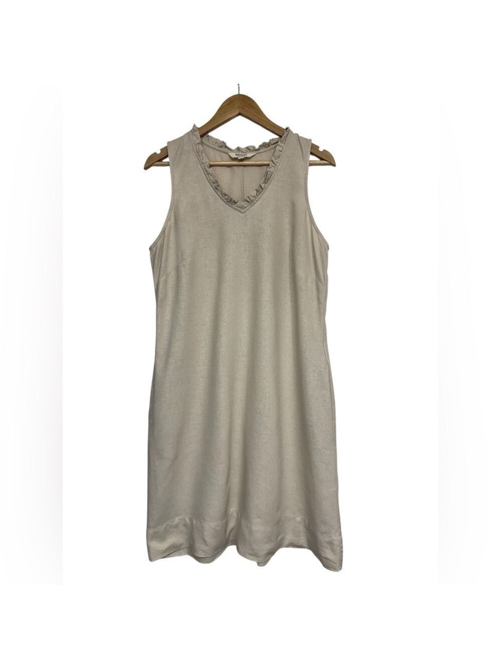 Briggs New York Linen Blend Sleeveless Shift Dress Size Medium